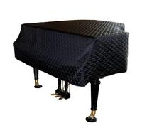 Piano Cover Grand Piano Protective Cover Dustproof Waterproof Baby Piano Cover Decorative Full Piano Cover Black Diamond Pattern Piano Cover(Double stool,160cm/63inch)