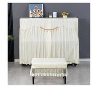 Piano Cover Piano Cover 1piece Minimalist Embroidered Thickened Fabric Stool Cover Washable Multi-color Piano Dust Cover(Color-01,Piano shawl 153x36cm)