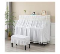 Piano Cover Piano Cover Full Cover Lace Simple Cover Princess Lotus Embroidery Piano Dust Covers(Color-03,153x35cm Cover)