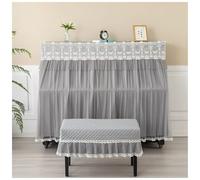Piano Cover Piano Cover Full Cover Lace Simple Cover Princess Lotus Embroidery Piano Dust Covers(Color-04,153x35cm Cover)