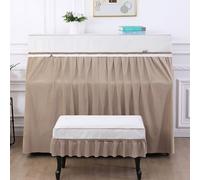 Piano Cover Piano Dust Cover Modern Simple Piano Full Cover High-grade Thickened Sunscreen Piano Protective Cover Fashionable Instruments Art Decorated-Beige||Piano Cover Only
