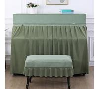 Piano Cover Piano Dust Cover Modern Simple Piano Full Cover High-grade Thickened Sunscreen Piano Protective Cover Fashionable Instruments Art Decorated-Green||Piano Cover Only