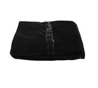 Piano Cover, Portable Foldable Pleuche Upright Full Piano Dust Cover Instruments Accessory (Black