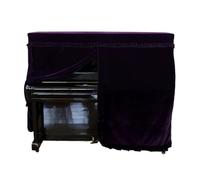 Piano Cover Soft Velvet Decorated Piano Cover Macrame Hand Wash Practical Home With Cover Protective Anti-scratch Against Dust Sun Waterproof(Purple Piano cover)
