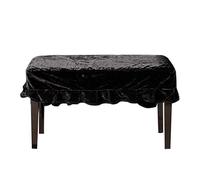 Piano Cover Soft Velvet Decorated Piano Cover Macrame Hand Wash Practical Home With Cover Protective Anti-scratch Against Dust Sun Waterproof(Double stool cover)