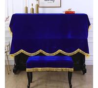 Piano Cover, Upright Piano Dust Protector, Keyboard Dust Cover, Easy-Clean Polyester Fabric for Daily Home and Office Use-Blue||Single Stool 60 * 40cm