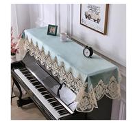 piano covers 85cm*220cm Lace Piano Cover Embroidery Towel Half Dustproof Electronic Organ Protective(SKY BLUE)