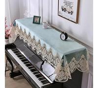 piano covers 85cm*220cm Lace Piano Cover Embroidery Towel Half Dustproof Electronic Organ Protective(SKY BLUE)
