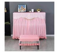piano covers Piano Cover 1piece Minimalist Embroidered Thickened Fabric Stool Washable Multi-color Dust(Color-07,Piano shawl 153x36cm)