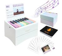 Piano Desk Calendar 2026, Playable Mini Piano Calendar with 52 Weekly Music Scores, 27 Card Swift-Inspired Gift for Fans & Home Decor - White