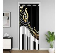 Piano Doorway Curtain Privacy Music Theme Closet Door Cover Curtain Soft Kids Luxury Piano Musical Insulated Thermal Curtains for Bedroom Inside Entryway Door Curtain 42x80 Inch 1 Panel