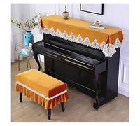 Piano dust cover， Dust Proof Cover Electronic Piano Upright Top Dustproof Fashionable Simple Elegant(Yellow,Twin)