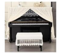 Piano Dust Cover Full Lace Fabric For Playing All Inclusive Convenient Cloth No Need To Take It Off for Electronic Keyboard(Beige,38x58cm chair)