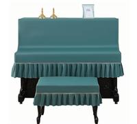 Piano Dust Protective Cover,size:153 × 34cm, Upright Piano Cover, 5 Colors Optional, Waterproof Smooth Leather,Easy to Clean,A,Green