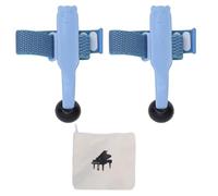 Piano Finger Trainer Strong Support Food Grade Rubber Hand Position Aid for Children Practice with Storage Bag (Blue)