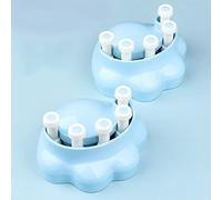 Piano Finger Training Tool 1 Pair Finger Strengthener,Adjustable Button Spacing and Button Depth, Piano Hand Exerciser for Finger Training, Posture Correction (blue)