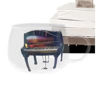 Piano Glass Mug | Multifunctional Tea Cups,Musician Coffee Cups, Glass Tea Milk Drinking Containers for Family Friends Lovers
