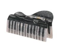 Piano Hair Claw Black 10cm Acetate Decorative Clip for Women