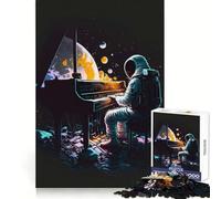 Piano in Space 1000 Pieces Jigsaw Puzzles for Teenagers Enhance Memory Easy Leisure Firm Cut Wall Art Decor (38x52cm)