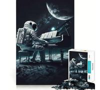 Piano in Space Jigsaw Puzzles 1000 Piece for Teenagers Enhance Recall Relax Time Exact Edge Creative Gift (50x75cm)