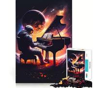 Piano in Space Jigsaw Puzzles 1000 Piece for Teenagers Enhance Recall Relax Time Exact Edge Creative Gift (38x26cm)