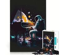 Piano in Space Jigsaw Puzzles 1000 Piece for Teenagers Enhance Recall Relax Time Exact Edge Creative Gift (50x75cm)