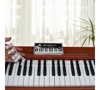 Piano Key Labels, Piano Note Stickers Removable for 88-Key Standard Full-Size Keyboard Reusable Silicone Strips Multi-Color Large Bold Letter for Beginners Kids (Colored)