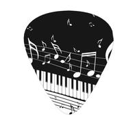 Piano Key Notes,12 Pcs Guitar Pick,3 Different Thickness Plectrums for Acoustic Guitar Bass Ukulele (0.46mm 0.96mm 0.71mm)