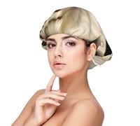 Piano Key Premium Satin Sleep Cap - Protect Your Hair in Style, Black, One Size-M