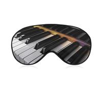 Piano Key Sleep Mask Light Block-Out Eye Mask for Side Sleeper Pressure-Free Soft Night Blindfold with Adjustable Strap Breathable Sleep Eye Cover for Travel