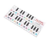 Piano Key Stickers Transparent Self Adhesive Keyboard Labels with Numbers and Intonation Symbols for Beginners and Enthusiasts Reusable Glossy Thin Material 26x24cm