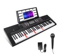 Piano Keyboard 61 Key, AKLOT Portable Full Size Piano Keys Infinite Volume 61 Keys Electronic Keyboard for Adults Beginners Professionals