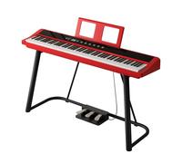 Piano Keyboard 88 Hammer Action Keys Full Size Electric Keyboard Piano Portable Beginner Digital Piano With Stand, Three Pedal, Music Sheet(Red)