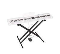 Piano Keyboard 88 Keys Beginner Digital Piano Velocity-Sensitive Keys Portable Electric Piano With Stand, Sustain Pedal, Carrying Bag And Music Sheet(White)
