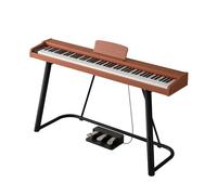Piano Keyboard 88 Keys Beginner Digital Piano Velocity-Sensitive Keys Portable Electric Piano With Stand, Triple Pedal, Carrying Bag And Music Sheet(Brown)