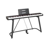 Piano Keyboard 88 Keys Beginner Digital Piano Velocity-Sensitive Keys Portable Electric Piano With Stand, Sustain Pedal And Music Sheet(Black)