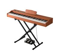 Piano Keyboard 88 Keys Full Size Electric Keyboard Piano With Hammer Action Key Portable Beginner Digital Piano With Stand, Three Pedal, Music Stand(Orange)