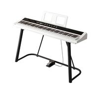 Piano Keyboard 88 Keys Full Size Electric Keyboard Piano With Hammer Action Key Portable Beginner Digital Piano With Stand, Sustain Pedal, Music Sheet(White)