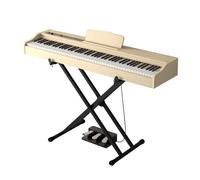 Piano Keyboard 88 Keys Full Size Electric Keyboard Piano With Velocity-Sensitive Key Portable Beginner Digital Piano With Stand, Three Pedal, Music Stand(Beige)