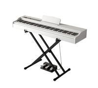 Piano Keyboard 88 Keys Full Size Electric Keyboard Piano With Velocity-Sensitive Key Portable Beginner Digital Piano With Stand, Three Pedal, Music Stand(White)