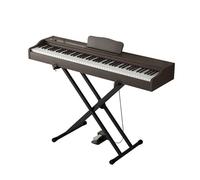 Piano Keyboard 88 Keys Full Size Electric Keyboard Piano With Velocity-Sensitive Key Portable Beginner Digital Piano With Stand, Sustain Pedal, Music Stand(Brown)