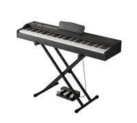 Piano Keyboard 88 Keys Full Size Electric Keyboard Piano With Velocity-Sensitive Key Portable Beginner Digital Piano With Stand, Three Pedal, Music Stand(Black)