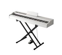 Piano Keyboard 88 Keys Full Size Electric Keyboard Piano With Velocity-Sensitive Key Portable Beginner Digital Piano With Stand, Sustain Pedal, Music Stand(White)