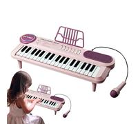 Piano Keyboard - ABS Electronic Portable Musical Toy 42.5 × 15 × 9 cm | 37 Keys USB Rechargeable Instrument | Adjustable Microphone | Party Gift for Boys Girls School Home Full