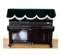 Piano Keyboard Cover,Piano Cover Soft Washable Gold Velvet Piano Cover Proof Home Piano Set Instrument Piano Top Draped Non-stick Gray Piano Cove Piano(Black green)