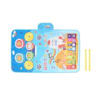 Piano Keyboard Drum Mat Educational Musical Floor Mat with 2 Sticks for Toddlers Kids Plastic Material Multi Function Toy for Home School Playtime