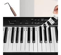 Piano Keyboard Notes For Beginner, Removable Note Labels For Learning Full Size 88 Keys Piano Stickers With Wrench (Color : Noir)