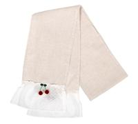 Piano Keyboard Protective Cover with Lace Trim Linen White | Elegant Household Accessory, Shields from Scratching, Helps Prolong Instrument Life, for Keyboard Use