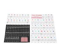 Piano Keyboard Sticker Durable Design for Beginners Kids Learning 88/61 Key, White and Black SELF Adhesive Removable