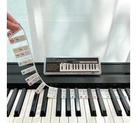 Piano Keyboard Stickers Brand Removable Silicone Made Piano Note Learning Guide Stickers,88 Keys Full Size Reusabl Piano Stickers Removable Piano Keyboard Note Labels